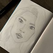 Meu projeto do curso: Caderno de retratos: explore o rosto humano. Sketching, Drawing, Portrait Drawing, Artistic Drawing, and Sketchbook project by Juciane Andrade - 08.29.2023