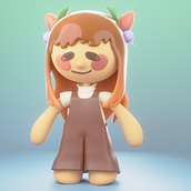 My project for course: Kawaii Character Creation in 3D with Blender. Traditional illustration, Character Design, Digital Illustration, 3D Modeling, and Manga project by squarebrain - 08.29.2023