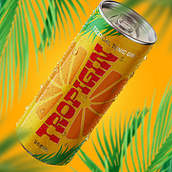 Tropigin | Tropical Tonic Gin. Design, Br, ing, Identit, T, pograph, Logo Design, and Lettering project by Danilo Carvalho - 08.30.2023