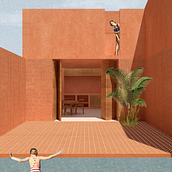 Recreating @palmamx's Punta Mita. Un projet de Architecture, Design graphique, Architecture d'intérieur, Design d'intérieur, Pa, sagisme, Collage, Architecture numérique et Illustration architecturale de Rhoda - 30.08.2023
