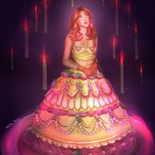 Meu projeto do curso: Doll vintage cake. Traditional illustration, Drawing, Digital Illustration, Portrait Drawing, Digital Drawing, and Digital Painting project by Larissa Sobral - 08.30.2023