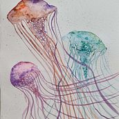Meu projeto do curso: Técnicas modernas de aquarela. Un projet de Illustration traditionnelle, Beaux Arts, Peinture , et Aquarelle de Nadia - 30.08.2023