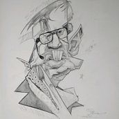 Mi proyecto del curso: Retrato en caricatura con grafito de Stephen Hawking.. Ilustração tradicional, Desenho, e Desenho de retrato projeto de m4rc0srasa - 29.08.2023