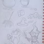 Mi proyecto del curso: Diario de dibujo: crea personajes fantásticos. Character Design, Sketching, Pencil Drawing, Drawing, and Sketchbook project by Aranza Rosete Jarquin - 08.26.2023
