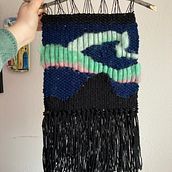 Starry Aurora Tapestry. Weaving project by Emily Wander - 08.31.2023