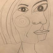 Retratos cubistas . Traditional illustration project by Rosa Sanz - 11.29.2011