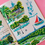 Mi proyecto del curso: Sketchbook de paisajes: la espontaneidad del color. Sketching, Creativit, Pencil Drawing, Drawing, and Sketchbook project by Claudia Silva - 08.28.2023