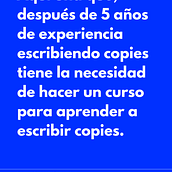 Mi proyecto del curso: Copywriting para copywriters . % o_salazarv29 tarafından hazırlanan Reklamcılık, Metin, azarlığı, Hika, e anlatımı, Ve İletişim projesi - 09.01.2023