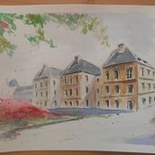 Mi proyecto del curso: Dibujo arquitectónico con acuarela y tinta. Sketching, Drawing, Watercolor Painting, Architectural Illustration, Sketchbook & Ink Illustration project by NEIL FOWLER - 09.02.2023