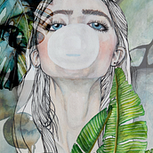 My project for course: Illustrated Portrait in Watercolor. Traditional illustration, Fine Arts, Painting, Drawing, Watercolor Painting, Portrait Drawing, and Artistic Drawing project by Francesca Winnefred Hamman - 09.02.2023