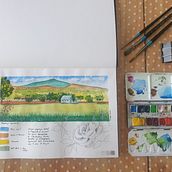 Mon projet du cours : Carnet de voyage à l’aquarelle. Un progetto di Illustrazione tradizionale, Pittura ad acquerello, Illustrazione architettonica e Sketchbook di audrey_laure - 02.09.2023