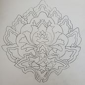 My project for course: Introduction to Islamic Art: Create Biomorphic Patterns. Painting, Pattern Design, Drawing, Watercolor Painting & Ink Illustration project by Faranak Saddadi - 09.03.2023