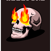 HELLFIRE. Projekt z dziedziny Trad, c, jna ilustracja, Grafika wektorowa,  Projektowanie plakatów, Ilustracja c i frowa użytkownika Bad Design CR - 01.09.2023