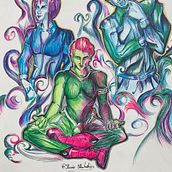 Gods Incarnation. Un projet de Design , Illustration traditionnelle, B, e dessinée , et Esquisse  de Melanie - 03.09.2023