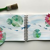Mein Abschlussprojekt für den Kurs: Kreatives Sketching mit Aquarell für Anfänger. Traditional illustration, Sketching, Creativit, Drawing, Watercolor Painting, and Sketchbook project by Myriam - 09.03.2023