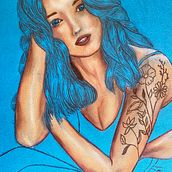 Mon projet du cours : Illustration au pastel et aux crayons de couleur. Traditional illustration, Fine Arts, Pencil Drawing, Drawing, Portrait Drawing, Realistic Drawing, and Artistic Drawing project by Sandrine Lange Jeauffroy - 09.03.2023