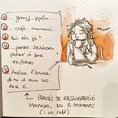 el despertar en 5 fases. Traditional illustration, and Sketchbook project by Carolina de Pobes - 09.03.2023