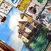 Mi proyecto del curso: Cuaderno de viaje en acuarela. Traditional illustration, Watercolor Painting, Architectural Illustration, and Sketchbook project by Giordan Alvarado - 09.03.2023