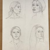 My project for course: Portrait Sketchbooking: Explore the Human Face Ein Projekt aus dem Bereich Skizzenentwurf, Zeichnung, Porträtzeichnung, Artistische Zeichnung und Sketchbook von zzyy651 - 03.09.2023