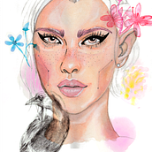 Mi proyecto del curso: Retrato ilustrado en acuarela. Een project van Traditionele illustratie,  Beeldende kunst, Schilderij,  Tekening, Aquarelschilderen,  Portrettekening y  Artistieke tekening van Magaly Paredes - 04.09.2023