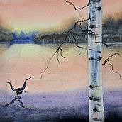 Mi proyecto del curso: Paisajes atmosféricos en acuarela. Fine Arts, Painting, and Watercolor Painting project by Diana Linde - 09.04.2023