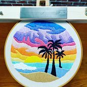 Meu projeto do curso: Bordado com cores e designs abstratos. Arts, Crafts, Embroidery, and Fiber Arts project by Lina Nakashima - 09.04.2023