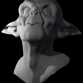 Goblin escultura digital. Sculpture, and 3D Modeling project by Víctor Navarro Andrés - 09.04.2023