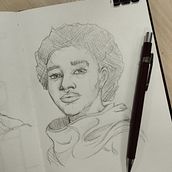 Meu projeto do curso: Caderno de retratos: explore o rosto humano. Sketching, Drawing, Portrait Drawing, Artistic Drawing, and Sketchbook project by Victor Dias dos Santos - 08.14.2023