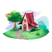 The House - Study. Een project van Traditionele illustratie, Animatie, Digitale illustratie y Kinderillustratie van Ana Katharine Frota - 05.09.2023