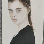 My project for course: Watercolor Portrait from a Photo. Traditional illustration, Watercolor Painting, and Portrait Drawing project by Pea Max - 09.06.2023