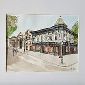 Mi proyecto del curso: Dibujo arquitectónico con acuarela y tinta. Un proyecto de Bocetado, Dibujo, Pintura a la acuarela, Ilustración arquitectónica, Sketchbook, Ilustración con tinta e Ilustración tradicional de Celia Ruiz Bernal - 06.09.2023