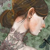 Dragonfly. Drawing, Digital Illustration, Traditional illustration, and Digital Drawing project by Deborah Cutillo - 09.01.2023