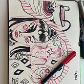 My project for course: Dreamlike Illustration: Draw Your Imagination. Un proyecto de Ilustración tradicional, Dibujo, Ilustración con tinta y Música de fotodarpolk - 07.08.2023