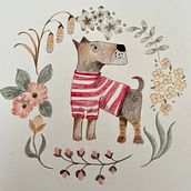 Dave loves flowers. Traditional illustration project by Annette Emms - 09.07.2023