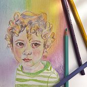 Finished project by Yaizadoodles. Drawing, Portrait Drawing, Sketchbook, and Colored Pencil Drawing project by Yaiza - 07.30.2023