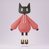 Meu projeto do curso: Criação de personagens Kawaii em 3D com Blender. Traditional illustration, Character Design, Digital Illustration, 3D Modeling, and Manga project by Marina Ito - 09.04.2023