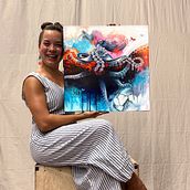 “Zera” Original Mixed Media Painting. Un proyecto de Bellas Artes de Briana Fitzpatrick - 09.09.2023