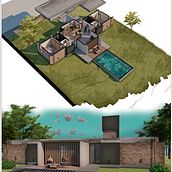 Mi proyecto del curso: Ilustración digital de proyectos arquitectónicos. Een project van Architectuur, L, scaping, Digitale illustratie, Digitale architectuur y  Architecturale illustratie van Maria Eugenia Nova Roybal - 09.09.2023