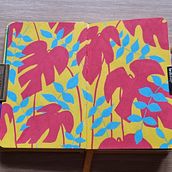 My project for course: Botanical Patterns in a Sketchbook: Conquer the Blank Page. Een project van Traditionele illustratie, Patroonontwerp,  Botanische illustratie y Sketchbook van Rebecca Lane - 09.09.2023