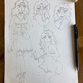 My project for course: The Art of Manga: Drawing Unique Characters. Character Design, Pencil Drawing, Drawing, Ink Illustration, and Manga project by Jenna Gillespie - 09.09.2023