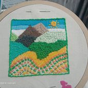 Mi proyecto del curso: Técnicas básicas de bordado: puntadas, composiciones y gamas cromáticas. Un projet de Création d'accessoires, Création de costumes, Broderie, Théorie des couleurs , et Design textile de Carina susana Rivadero - 09.09.2023