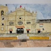 Verna Church, Goa, India . Un progetto di Pittura e Pittura ad acquerello di savsanches - 10.09.2023