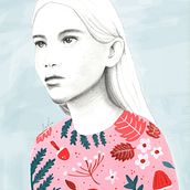 Mi proyecto del curso: Retrato con lápiz, técnicas de color y Photoshop. Traditional illustration, Fine Arts, Pencil Drawing, Drawing, Digital Illustration, and Portrait Drawing project by Julia Guevara - 09.09.2023