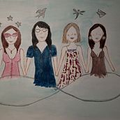 Mi proyecto del curso: Ilustración lúdica con acuarela y lápices de color. Traditional illustration, Painting, Watercolor Painting, Portrait Drawing, and Colored Pencil Drawing project by moni.in.red - 09.10.2023