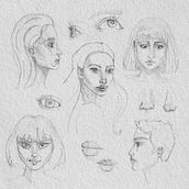 Mi proyecto del curso: Sketchbook de retrato: explora el rostro humano. Un projet de Esquisse , Dessin, Dessin de portrait, Dessin artistique , et Carnet de croquis de Isabel Picos - 11.09.2023