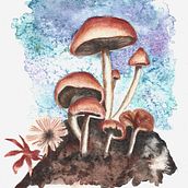 Niños Santos. Traditional illustration, Fine Arts, Painting, and Watercolor Painting project by Rafael Kosoniscs - 08.10.2023