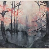My project for course: Dreamy Watercolor Landscapes: Paint with Light . % michiyo tarafından hazırlanan Tablo, Sulubo, Ve a Resim projesi - 09.11.2023