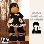 Merlina romántica. Projekt z dziedziny Amigurumi,  Tkactwo, Sz i dełkowanie użytkownika Mónica Ibarra Allende - 13.09.2023