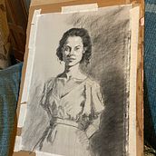 Meu projeto do curso: Retrato realista com carvão vegetal Ein Projekt aus dem Bereich Traditionelle Illustration, Bildende Künste, Zeichnung, Porträtzeichnung und Realistische Zeichnung von 7kyqz9zfjz - 12.09.2023