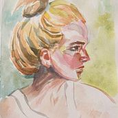 My project for course: Artistic Portrait with Watercolors. Fine Arts, Painting, Watercolor Painting, and Portrait Drawing project by tamnguyen1601 - 09.13.2023